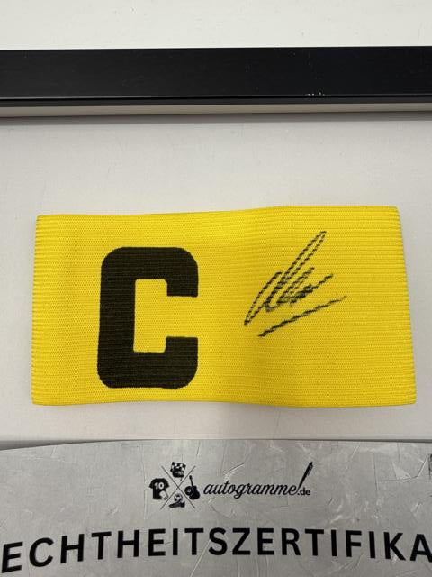 Kapitänsbinde Dani Olmo signiert im Rahmen Spanien Autogramm