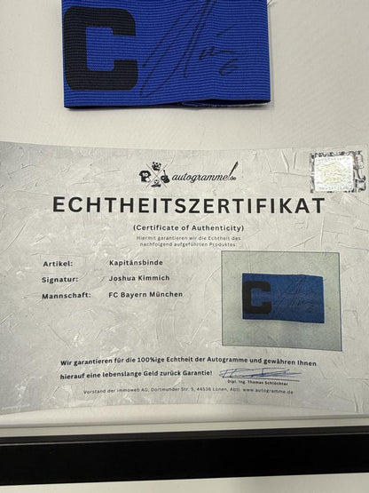 Kapitänsbinde Joshua Kimmich signiert im Rahmen Deutschland Autogramm COA