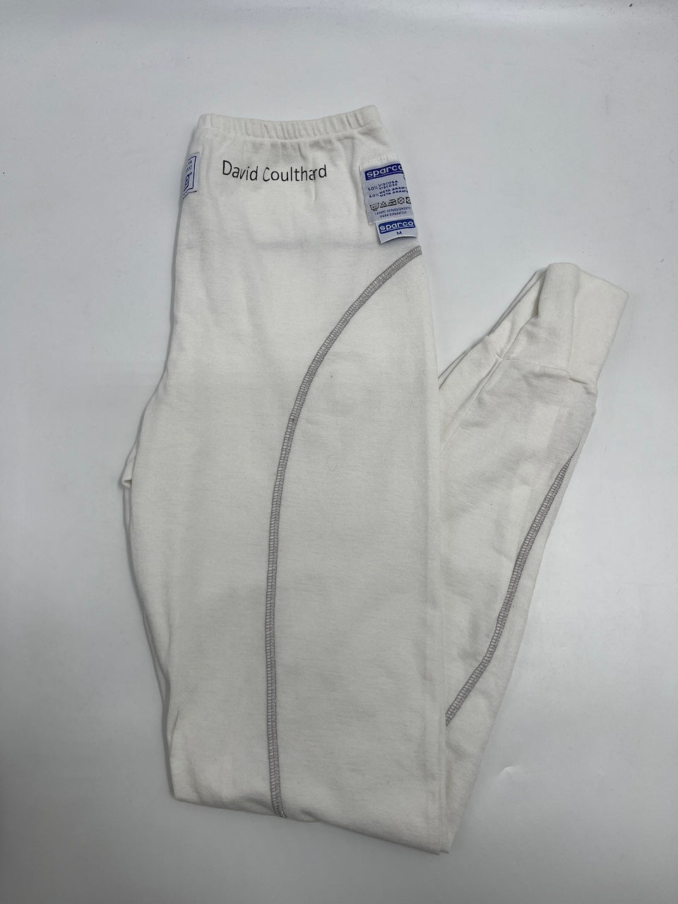 David Coulthard Formula 1 original worn racing underwear COA