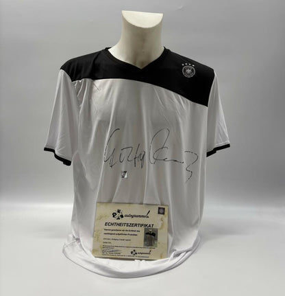 DFB Trainingsshirt Wolfgang Overath signiert COA Deutschland Autogramm XXL