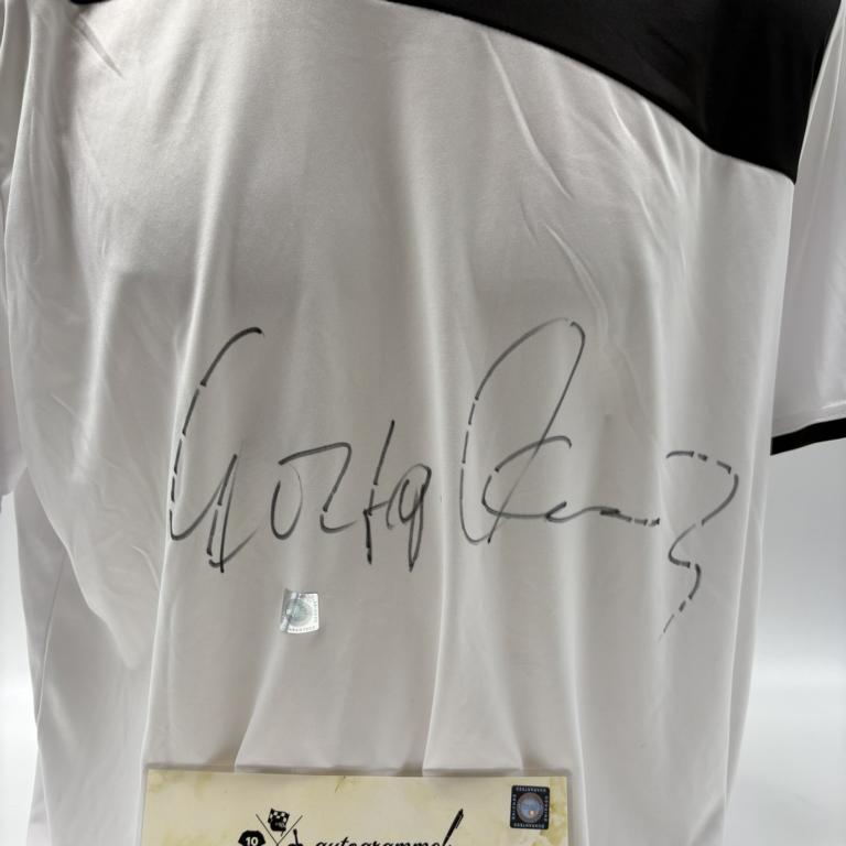 DFB Trainingsshirt Wolfgang Overath signiert COA Deutschland Autogramm XXL