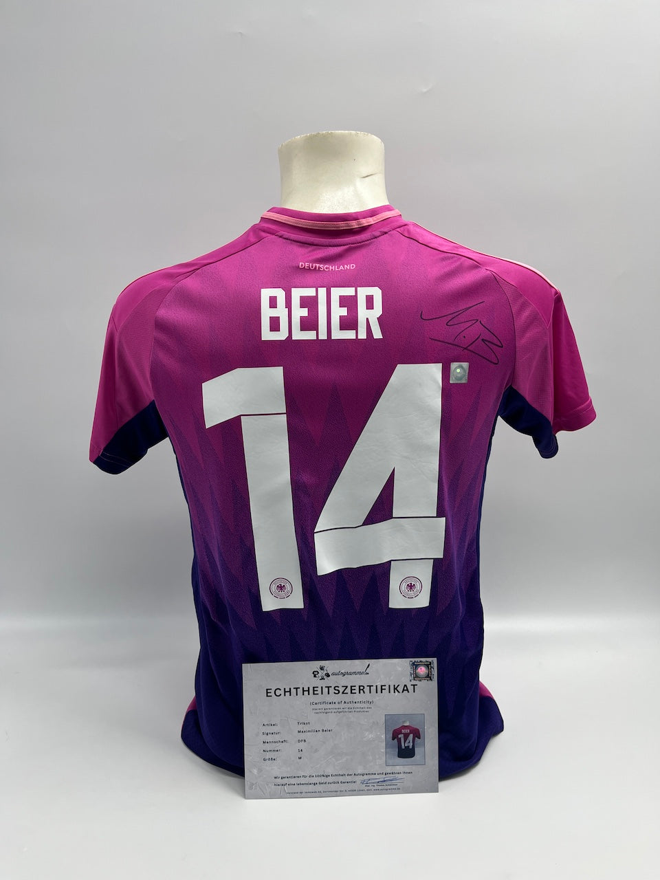 DFB jersey Maximilian Beier signed Adidas COA Germany Autograph M