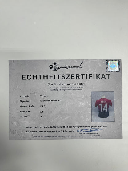 DFB jersey Maximilian Beier signed Adidas COA Germany Autograph M