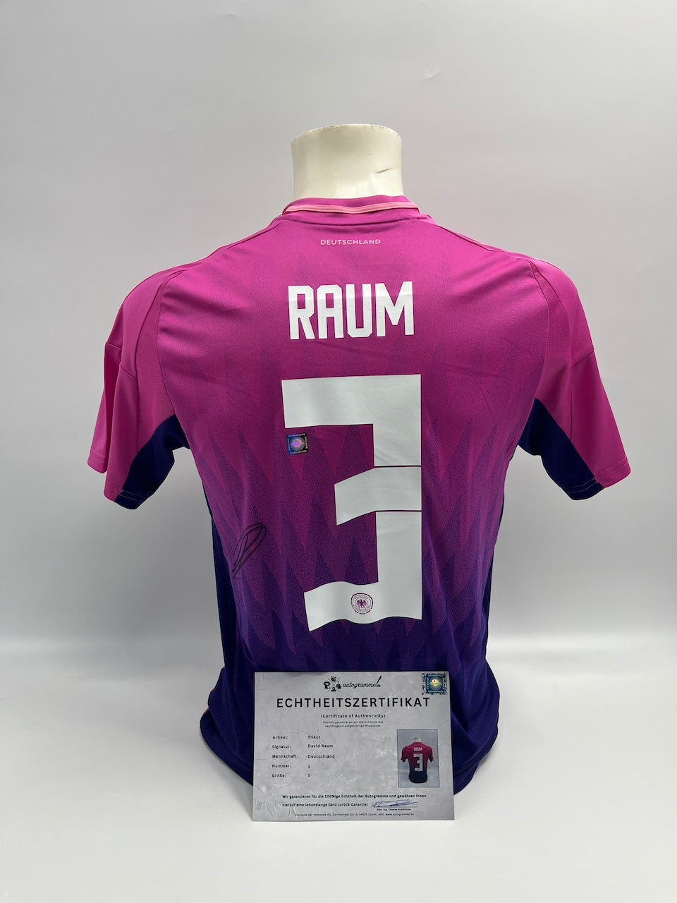 DFB jersey David Raum signed Adidas COA Germany autograph S