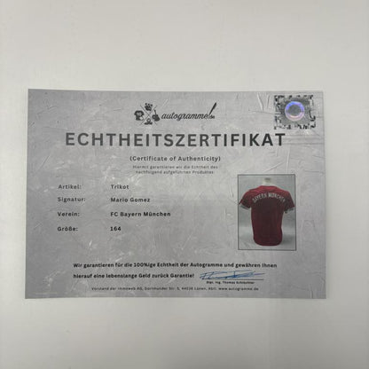 Bayern München Trikot Mario Gomez signiert Autogramme Bundesliga 164