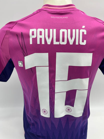 DFB Trikot Aleksandar Pavlovic signiert Adidas COA Deutschland Autogramm 164