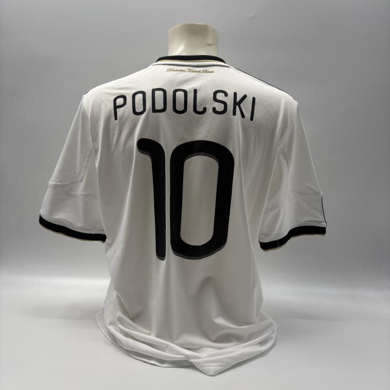 DFB Trikot Lukas Podolski signiert Adidas COA Deutschland Autogramm XL