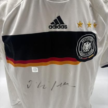 DFB Trikot Ottmar Hitzfeld signiert Adidas COA Deutschland Autogramm L