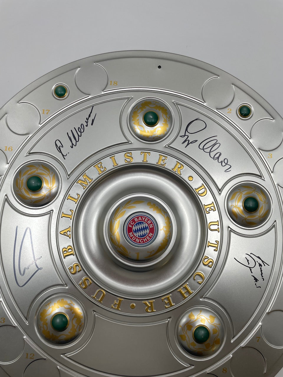 Championship trophy Maier, Ohlhauser, Lahm and Augenthaler signed signature COA