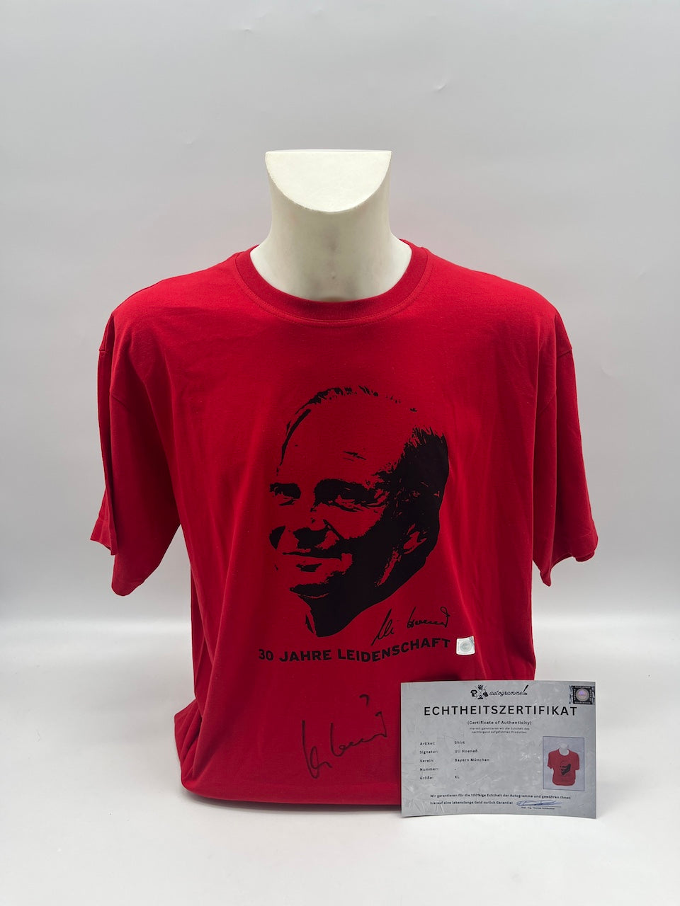 Bayern Munich T-Shirt signed by Uli Hoeneß, FCB XL