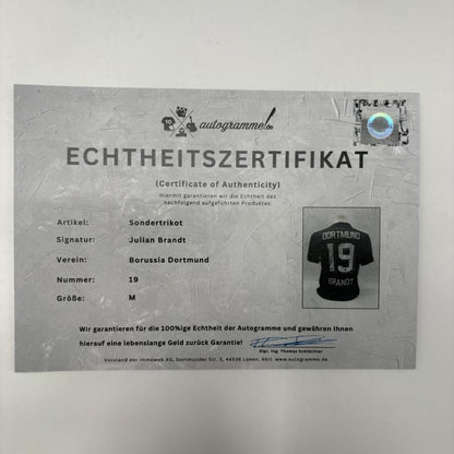 Borussia Dortmund Sondertrikot Julian Brandt signiert Puma COA  Autogramm M