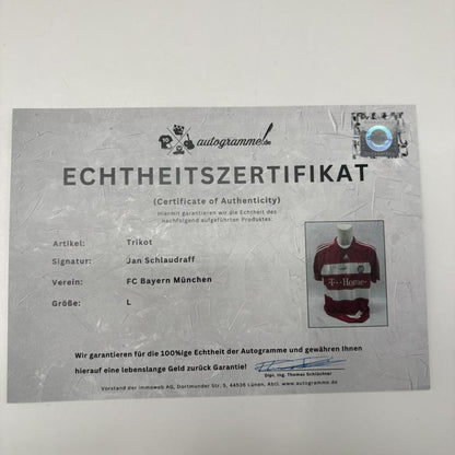Bayern München Jan Schlaudraff signiert Autogramm Adidas COA L