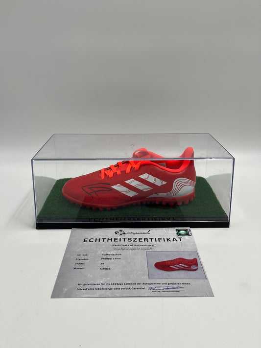 Fußballschuh Philipp Lahm signiert Autogramm Bundesliga Adidas 38