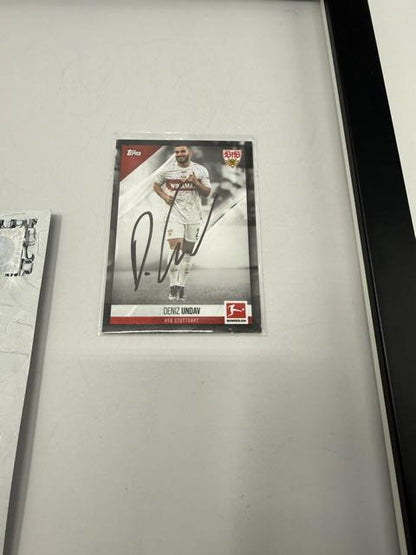 Kapitänsbinde Deniz Undav signiert im Rahmen VFB Stuttgart Fußball Autogramm