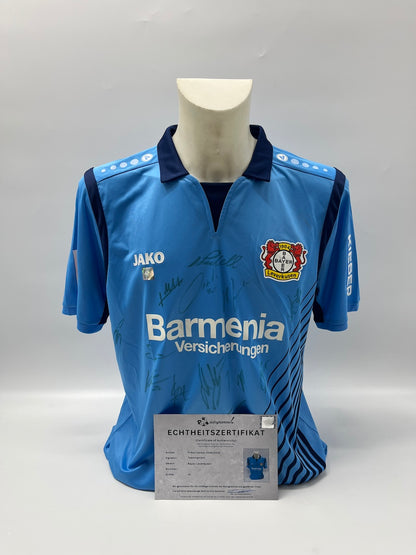 Bayer Leverkusen jersey 2018/2019, team signed, autographed, COA, Jako XL