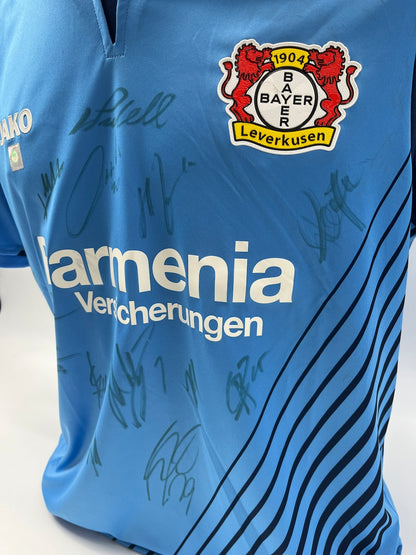 Bayer Leverkusen jersey 2018/2019, team signed, autographed, COA, Jako XL