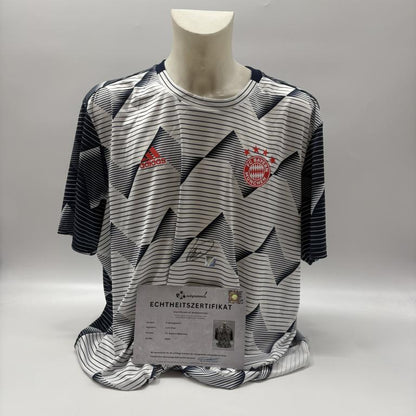 Bayern München Trainingsshirt Luis Diaz signiert im Rahmen COA Adidas 3XL