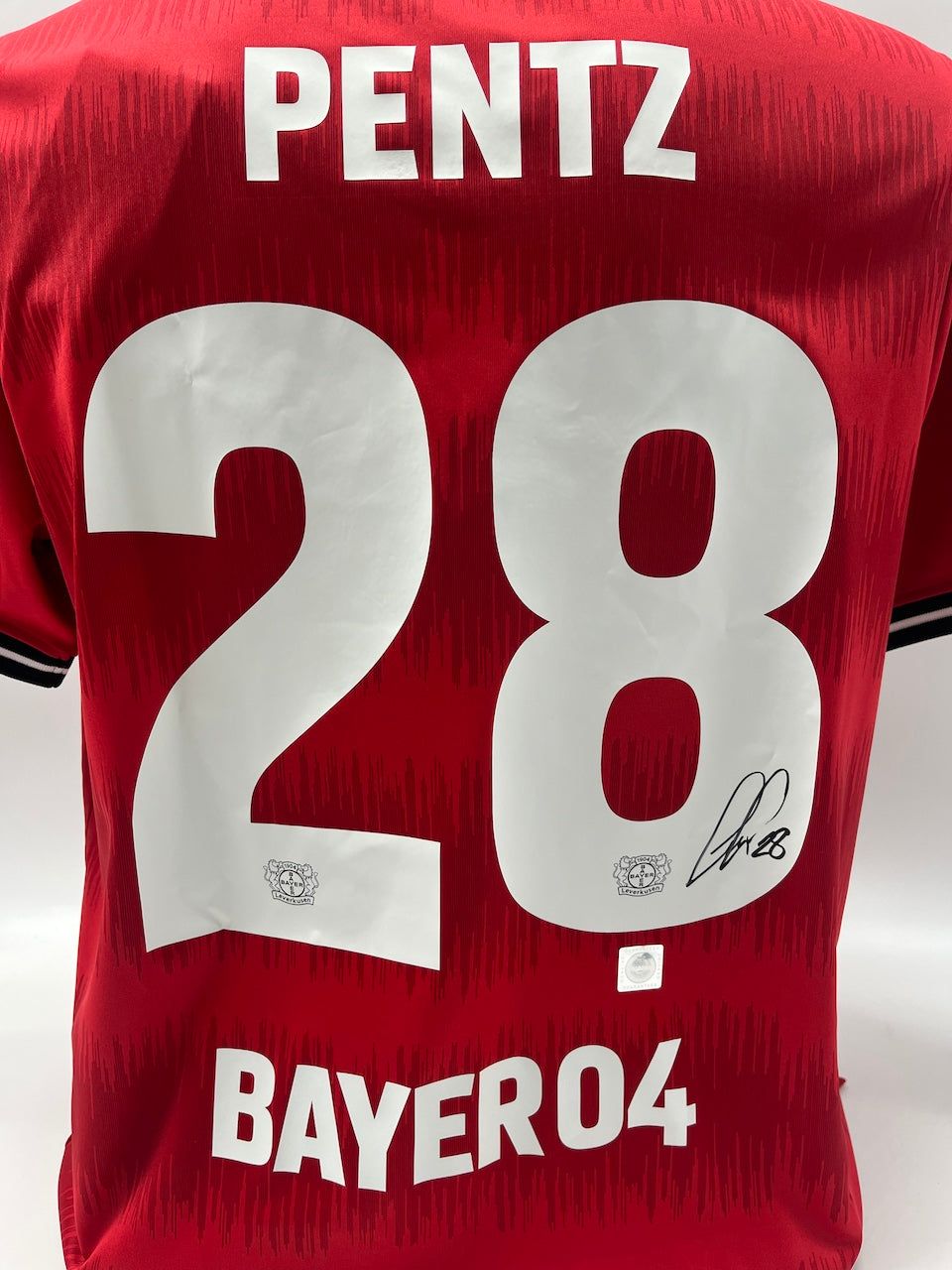 Bayer Leverkusen jersey signed by Patrick Pentz, Bundesliga COA L