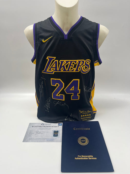Los Angeles Lakers Jersey Kobe, Lebron und CO signiert NBA Basketball COA L