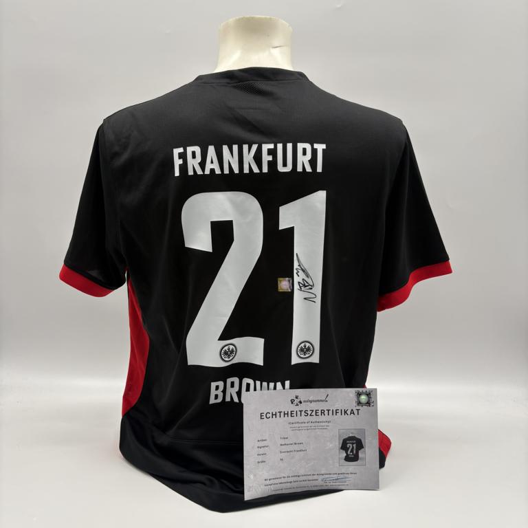 Eintracht Frankfurt Trikot Nathaniel Brown signiert Autogramm Nike neu XL