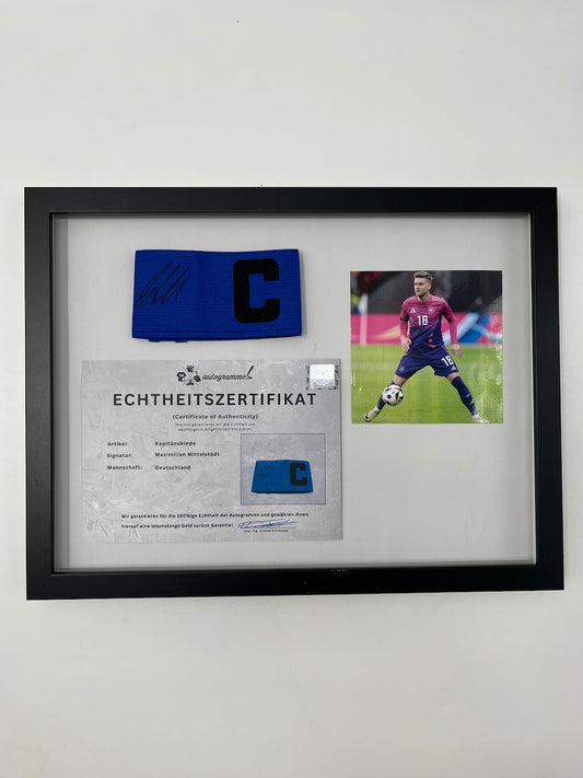 Kapitänsbinde Maximilian Mittelstädt signiert im Rahmen DFB Autogramm COA