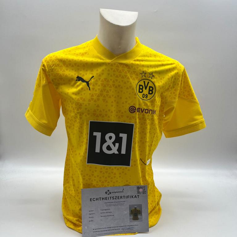 Borussia Dortmund Trainingsshirt Serhou Guirassy signiert Puma COA  Autogramm L