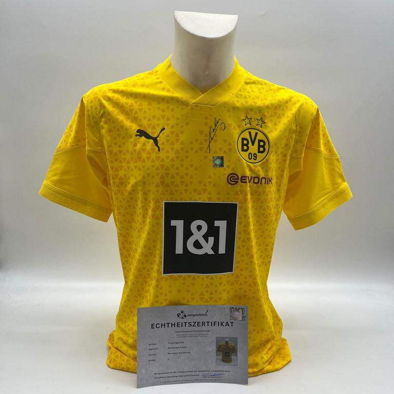 Borussia Dortmund Trainingsshirt Waldemar Anton signiert Puma COA  Autogramm L