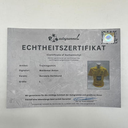 Borussia Dortmund Trainingsshirt Waldemar Anton signiert Puma COA  Autogramm L