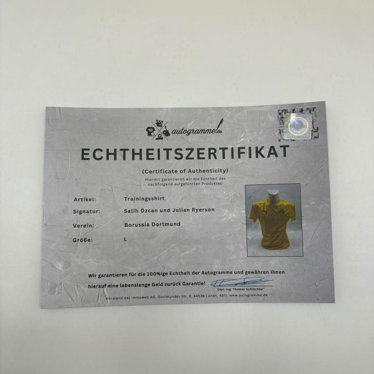 Borussia Dortmund Trainingsshirt Alexander Meyer signiert Puma COA  Autogramm L
