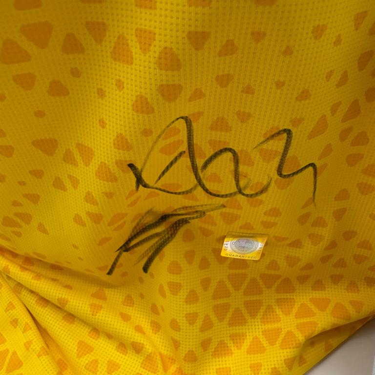 Borussia Dortmund Trainingsshirt Emre Can und Karim Adeyemi signiert Puma COA  Autogramm L