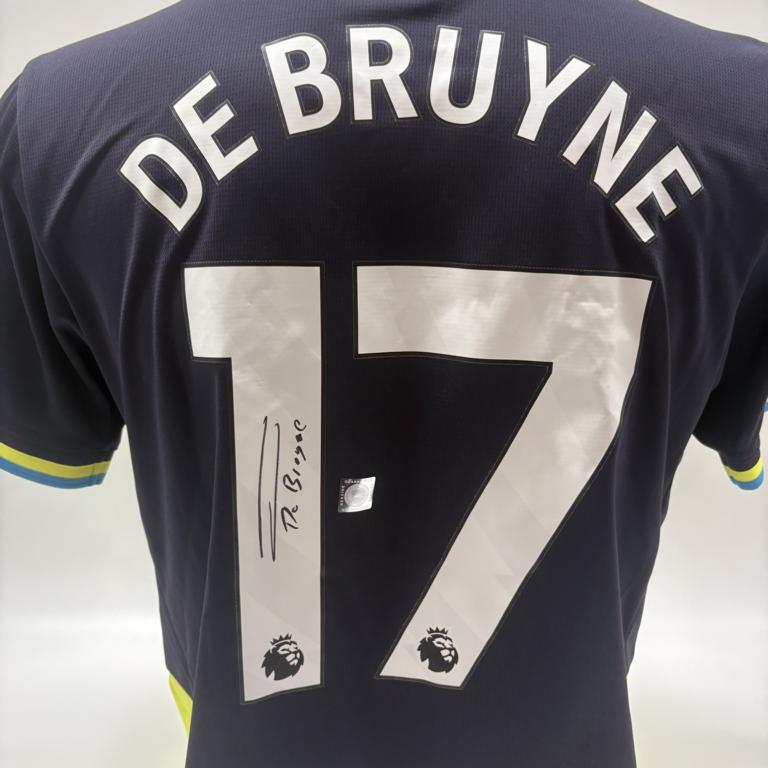 Manchester City Trikot Kevin De Breuyne signiert Autogramm Puma COA neu M