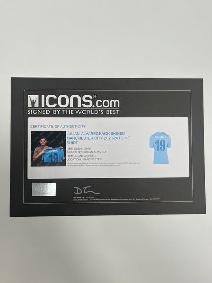 Manchester City jersey signed by Julian Alvarez, Puma COA XL