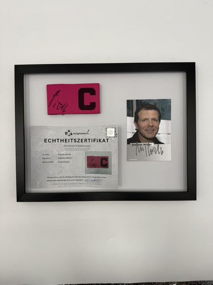 Kapitänsbinde Andreas Möller signiert im Rahmen DFB Autogramm COA