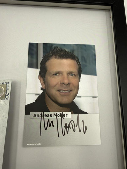 Kapitänsbinde Andreas Möller signiert im Rahmen DFB Autogramm COA
