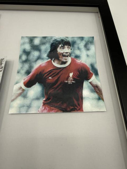 Kapitänsbinde Kevin Keegan signiert im Rahmen FC Liverpool Autogramm COA Fußball