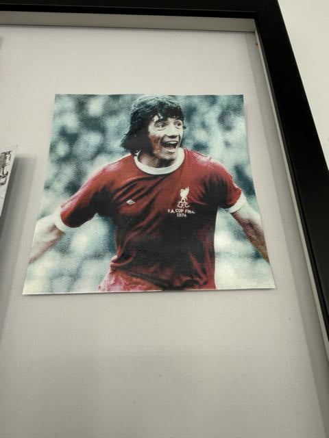 Kapitänsbinde Kevin Keegan signiert im Rahmen FC Liverpool Autogramm COA Fußball