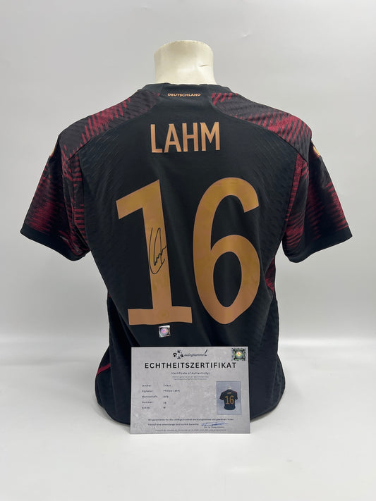 DFB Trikot Philipp Lahm signiert Adidas COA Deutschland Autogramm M