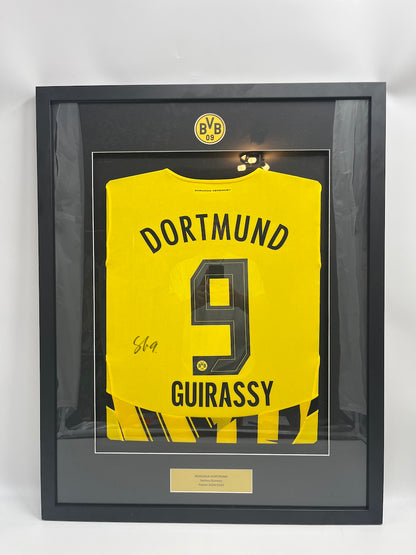 Borussia Dortmund jersey signed by Serhou Guirassy in a Puma frame, new BVB