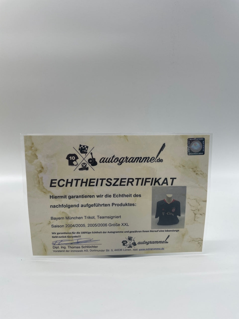 Bayern Munich Trikot 2004/2005 2005/2006 team signed football coa adidas 2xl