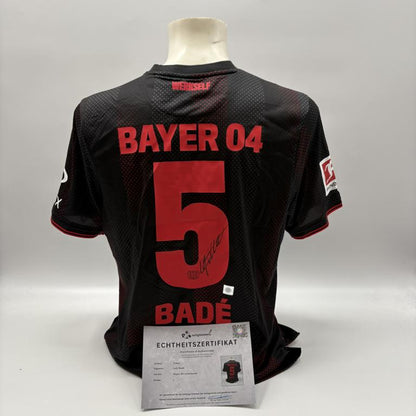 Bayer Leverkusen Trikot Loic Bade signiert New Balance COA Autogramm L
