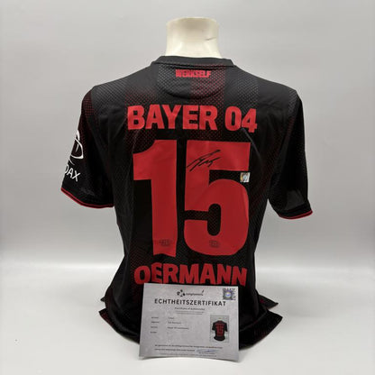 Bayer Leverkusen Trikot Tim Oermann signiert New Balance COA Autogramm L