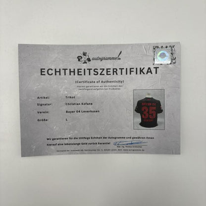 Bayer Leverkusen Trikot Christian Kofane signiert New Balance COA Autogramm L