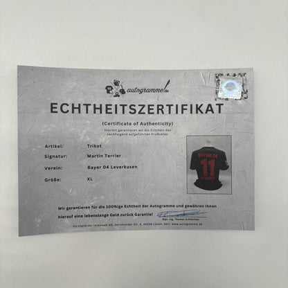 Bayer Leverkusen Trikot Martin Terrier signiert New Balance COA Autogramm XL