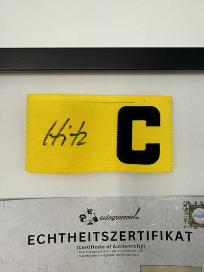 Kapitänsbinde Thomas Hitzlsperger signiert im Rahmen VFB Stuttgart Fußball COA