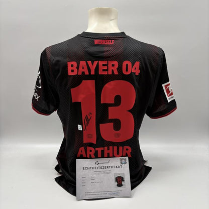 Bayer Leverkusen Trikot Arthur signiert New Balance COA Autogramm L