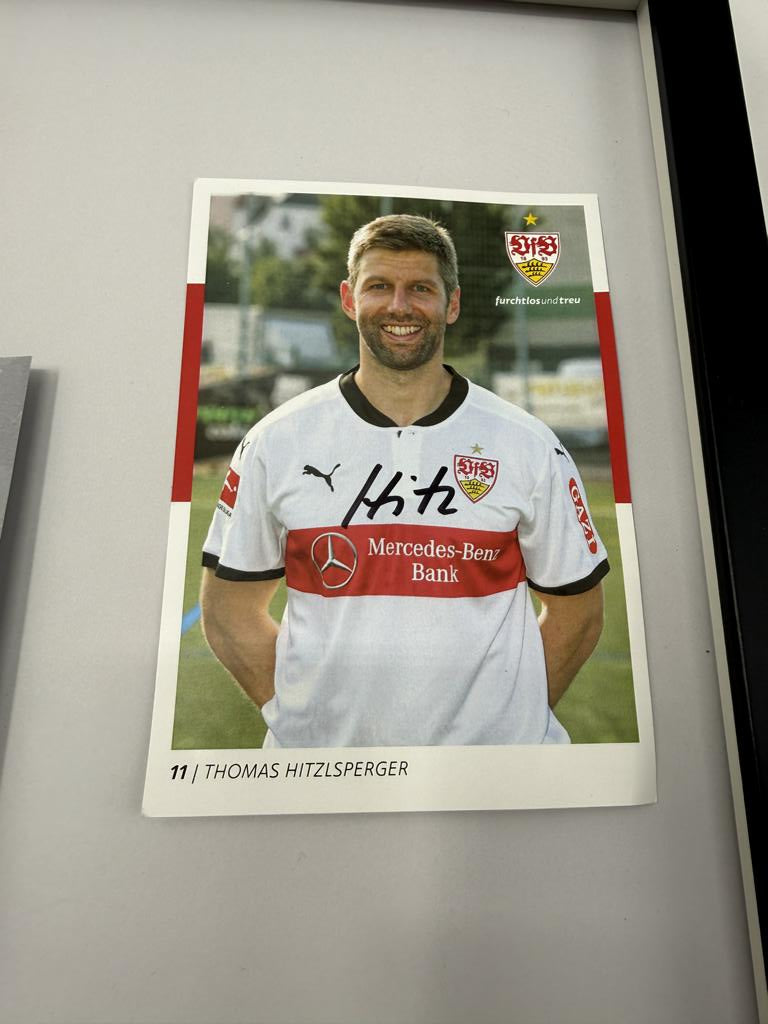 Kapitänsbinde Thomas Hitzlsperger signiert im Rahmen VFB Stuttgart Fußball COA