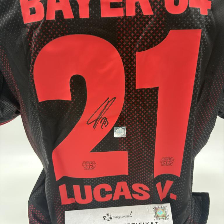 Bayer Leverkusen Trikot Lucas Vazquez signiert New Balance COA Autogramm XL
