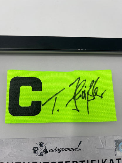 Captain's armband signed by Thomas Häßler as part of the DFB Football Autograph series