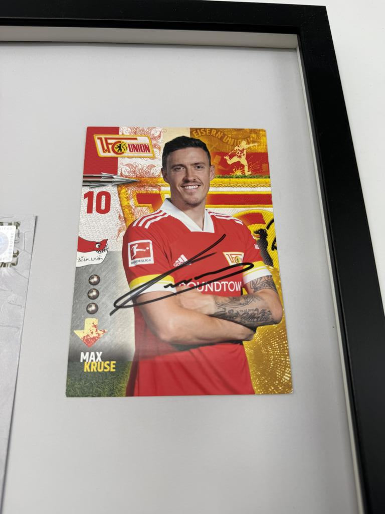 Kapitänsbinde Max Kruse signiert im Rahmen Union Berlin COA