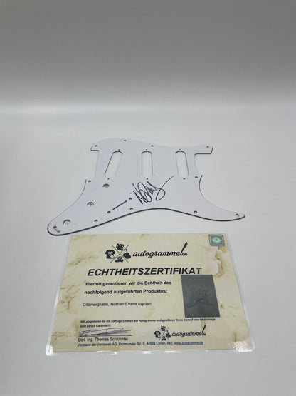 Guitar plate Nathan Evans Signed autograph music charts collect new guitar